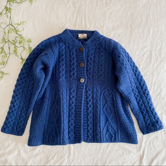 SOLD Carraig Donn Irish Merino Wool A-line Cardigan - Picture 3 of 5